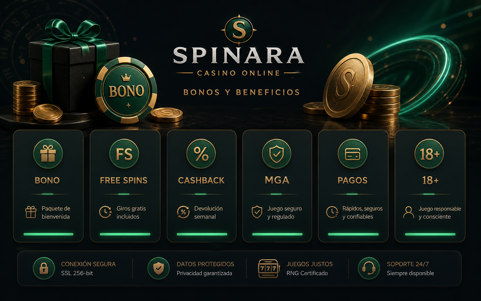 Bonus, cashback y revisión de fuentes sin calificaciones inventadas.